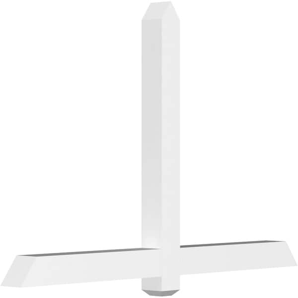 Ekena Millwork Eugene Architectural Grade PVC Gable Bracket, 60"W x 40"H x 4"D x 4"F, 16/12 Pitch GBP060X40X0404EUG00 - main